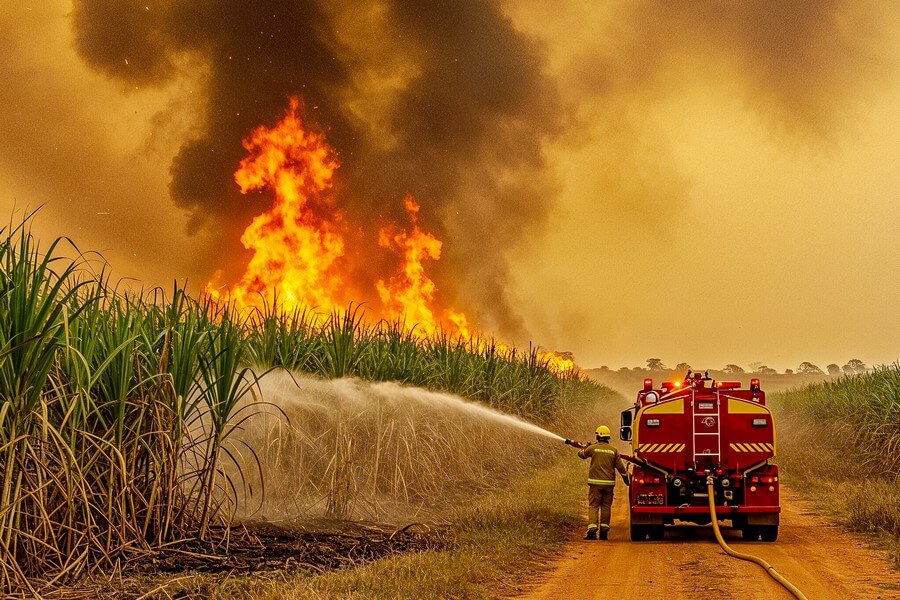 Incêndios são uma ameaça constante durante o período seco no Cerrado.